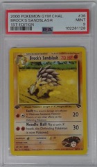 V1636: 2000: Brock's Sandslash: 36/132: 1ST Edition: Gym Challenge: PSA: 9: MINT: 102261128